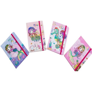 Блокнот на гумці 10,5*14,5см "JO" /BD64937/ "Русалка" мікс4 (1)