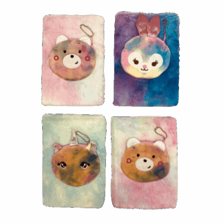 Блокнот пухнастий А5/80  "JO" /MRB2338-9/ "Animals" 70гр, мікс (1/100)