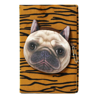 Блокнот А5/80арк. "WB" /5140/ плюшевий з відділенням на блискавці Французьський бульдог