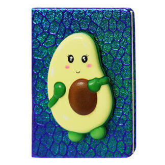 Блокнот А6/80арк. "WB" /6060/ обкладинка ПУ з сквішем Авокадо