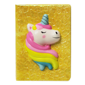 Блокнот А6/80арк. "WB" /6059/ обкладинка ПУ з сквішем Єдиноріг