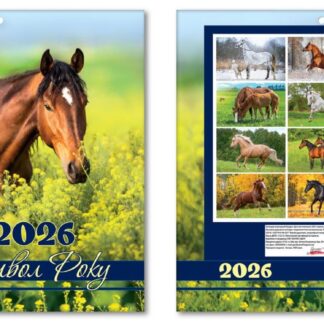 Календар великий квадрат 2026 "ЕУ" /KD26 K-06U/ Символ року 298*308 мм (1/50)