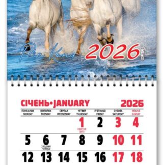 Календар на магніті 2026 "ЕУ" /MKL-12/ 110*200 мм (1/10)
