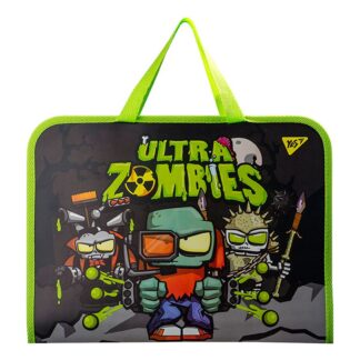 Папка-портфель на блиск. "YES" /491787/ "Zombie" з ткан. ручк. (1/12/48)