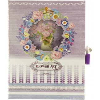 Блокнот А5/45 "JO" /YH64K-B0248/ "Квіти" на замку в коробці 70 г. мікс3 (1)