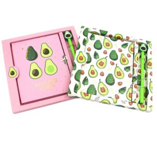 Блокнот 20,5*21см "JO" /36939-EP/ "Авокадо" на замку в коробці з ручкою, мікс4 (1/72/144)