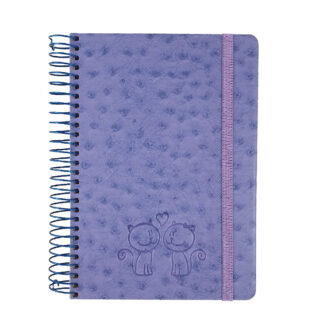 Блокнот В6/120 "SKILL" /СБВ-95КБ/  Ostrich фіолетовий спіраль бокова  (1/10)