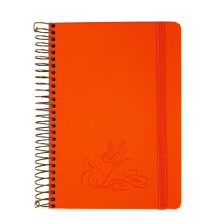 Блокнот В6/120 "SKILL" /СБВ-95/  Raso помаранчевий спіраль бокова  (1/10)