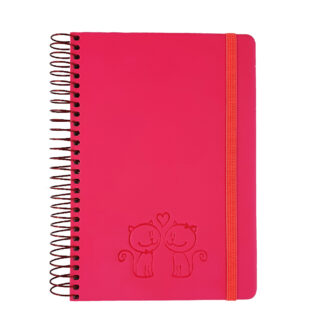 Блокнот В6/120 "SKILL" /СБВ-95/  Raso рожевий спіраль бокова  (1/10)