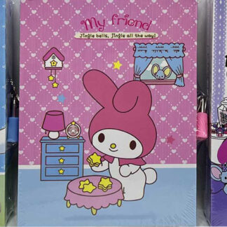 Блокнот 13*16см/50арк /64K-В-0334/ з замочком у коробці "Друзі Kuromi Куромі", мікс (1/60/120)