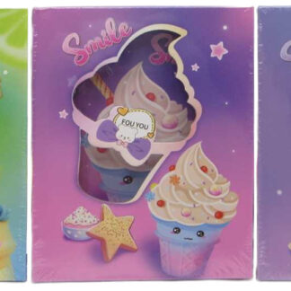 Блокнот 13*16см/50арк /64K-В-0348/ з замочком у коробці "Смаколики", мікс (1/60/120)