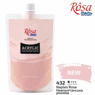 АКРИЛ для декору "ROSA Studio" /432/ Неаполітанська рожева, 200мл (1/6)