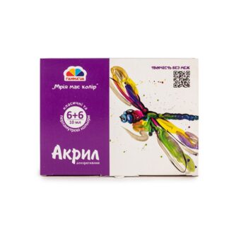 Набір акрилових фарб "ГАММА'UA" /400505/ "Творчість" 6+6 кол. перл.*10мл (1/12)