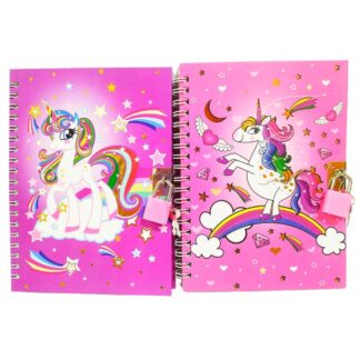 Блокнот на спіралі з замочком 13*18см "JO" /36921/ "Unicorn Єдиноріг" мікс4 (1)