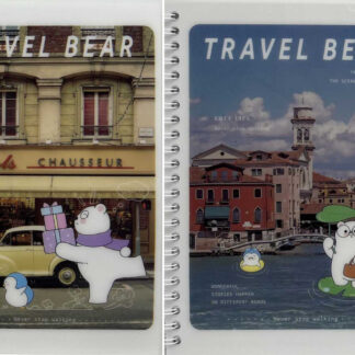 Блокнот А5/50арк /77633/ спіраль, "Ведмедик-мандрівник" # обкл. ПВХ мікс (1/12/120)