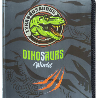 Папка на блискавці 3*19*25см "CLASS" /5627-24C/ об'ємна, "Dino" 500мкн PP