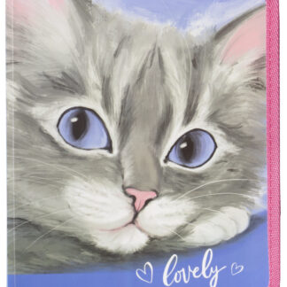 Папка на блискавці 3*19*25см "CLASS" /5629-24C/ об'ємна, "Lovely Cat" 500мкн PP