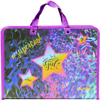 Папка з ручками 35*25,5*4,5см "CLASS" /5636-24C/ "Super Girl" 600 мкм РР