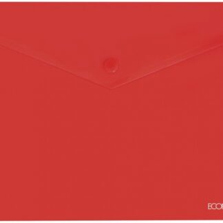 Папка-конверт на кнопці В5 "ECONOMIX" /E31302-03/ 180 мкм, фактура "глянець", червона (12/180)