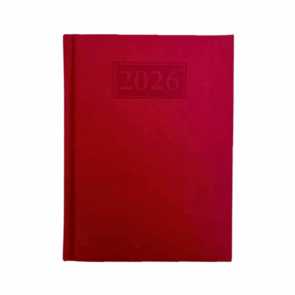 Щоденник "BuroMAX" /BM.2109-05/ ДАТ 2026 GENTLE, A5, червоний, штуч. шкіра/поролон (1/20)