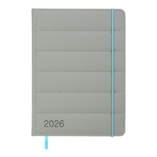 Щоденник "BuroMAX" /BM.21100-09/ ДАТ 2026 AURA, A5, сірий, штучна шкіра/поролон (1/20)