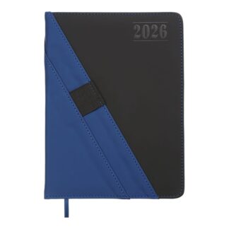 Щоденник "BuroMAX" /BM.21104-02/ ДАТ 2026 TRIUMPH, A5, синій, штучна шкіра/поролон (1/20)