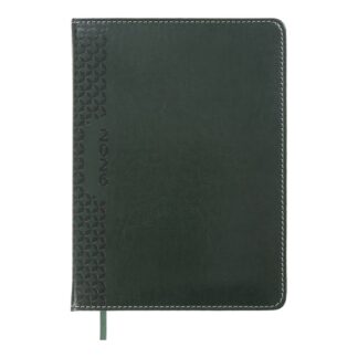 Щоденник "BuroMAX" /BM.2111-04/ ДАТ 2026 VIENNA, A5, зелений, штуч. шкіра/поролон (1/20)