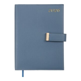 Щоденник "BuroMAX" /BM.21140-30/ ДАТ 2026 NUDE, A5, світло-синій, штуч.шкіра (1/20)