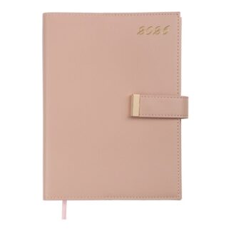 Щоденник "BuroMAX" /BM.21140-43/ ДАТ 2026 NUDE, A5, світло-рожевий, штуч.шкіра (1/20)