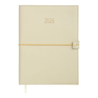 Щоденник "BuroMAX" /BM.21141-28/ ДАТ 2026 PANDORA, A5, бежевий, штуч.шкіра (1/20)