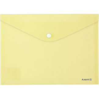 Папка-конверт на кнопці А5 "Axent" /1522-08-A/ Pastelini, жовта (12/360)