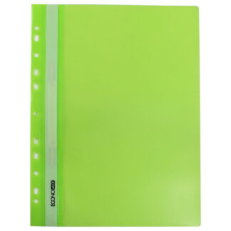 Швидкозшивач пл. евро перф."Еconomix" /Е31510-13/ А4 салатовий, глянець,120/160 мкм (10)
