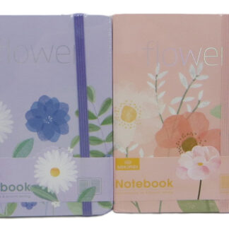 Блокнот 14,5*10,5см/96арк /8787-А6/ на гумці "Квіти" # 80г/м2 (1/12)