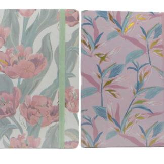 Блокнот 14,5*10,5см/96арк /8102-А6/ на гумці "Квіти" зол.обводка == 80г/м2, мікс (1/12)