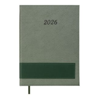 Щоденник "BuroMAX" /BM.21147-04/ ДАТ 2026 PRESTIGE, A5, зелений, штуч.шкіра (1/20)