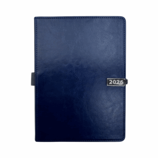 Щоденник "BuroMAX" /BM.21149-02/ ДАТ 2026 LEGEND, A5, синій, штуч.шкіра (1/20)