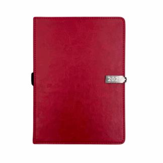 Щоденник "BuroMAX" /BM.21149-05/ ДАТ 2026 LEGEND, A5, червоний, штуч.шкіра (1/20)