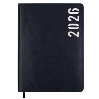 Щоденник "BuroMAX" /BM.21152-02/ ДАТ 2026 MIND, A5, синій, штуч.шкіра (1/20)