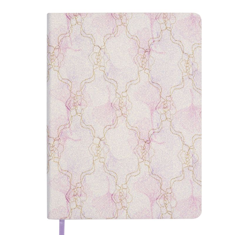 Щоденник "BuroMAX" /BM.21156-07/ ДАТ 2026 BLOOM, A5, фіолетовий, штуч.шкіра (1/20)