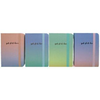 Блокнот на гумці 14,5*21/80 /3783-4 L/ "Райдужний" ==, шкір.зам мікс4 (16/96)