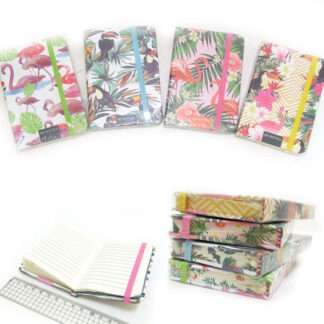 Блокнот А7/80арк "JO" /6248-A7/ на резинці "Екзотика" кол.торець == 70гр, COLOR/BOX, мікс (1/24/192)