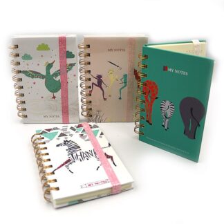 Блокнот на гумці A6/80арк.== "JO" /9A0023-A6/ "Animals" 70g COLOR/box (1/24/144)