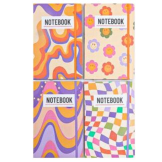 Блокнот 14,5*21/80арк "JO" /NC5068/ на гумці "Colours" кол.край 70гр, мікс (1/16/96)