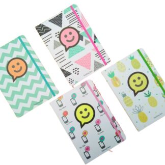 Блокнот А6/96арк "JO" /NC6044/ на гумці "Smile" кол.край 70гр, мікс (1/24/144)