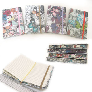 Блокнот на гумці А6/96арк. "JO" 3492 "Butterfly" ==  кол.торець, мікс  (1/24/144)