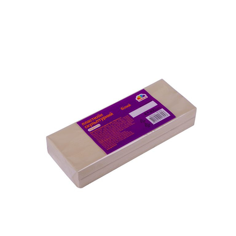 Пластилін скульптурний "ГАММА'UA"Творчість" БІЛИЙ /401304/ 400г