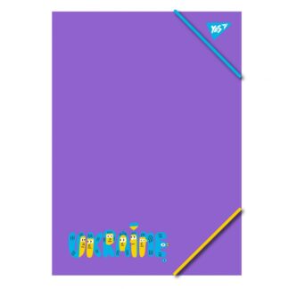 Папка на гумці А4 "Yes" /492219/ "Stand with Ukraine" фіолетова (1/40/80)