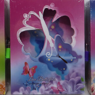 Блокнот з замочком у коробці /64K-B-0219/ "Метелики" == 13*16см. 50арк. 3кол.  (1/60)