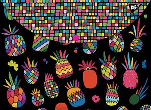 Папка-конверт на кнопці А4 "YES" /491660/ "Black pineapple " (1/12/60/120)