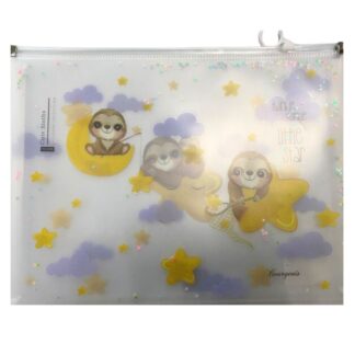 Папка з бігунком А4+ "Bourgeois" /P0042/ 32,5x24,5x3см, 180мкм з блискітками (1/10/200)